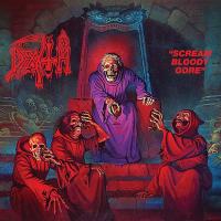 Death – Scream Bloody Gore (Special Edition, Stereo, Violet [Neon Violet], Bone White And Red With Red, Neon Violet And Cyan Blue Splatter Vinyl) LP
