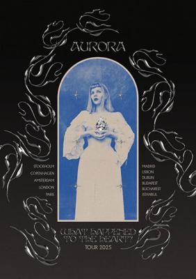 Aurora - What Happened To The Hearts 2025 Tour Poster