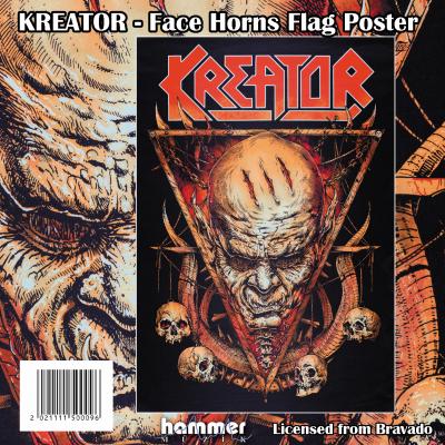 Kreator - Face Horns Flag/Poster