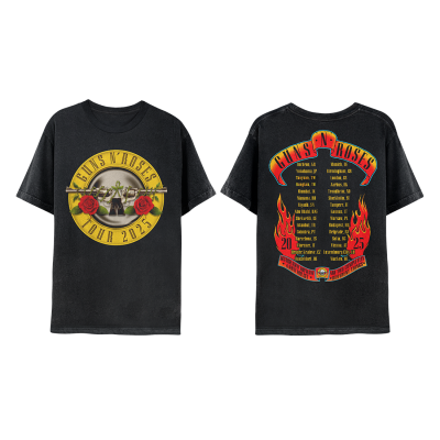Guns N' Roses Bullet Logo Tour 2025 T-Shirt